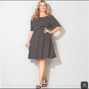 Striped skater dress